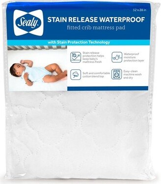 Stain Release Waterproof Fitted Crib & Toddler Mattress Protector Pad