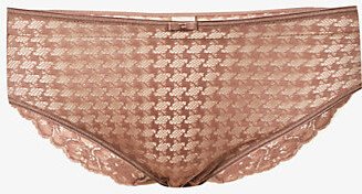 Womens Chestnut Envy Stretch-lace Briefs