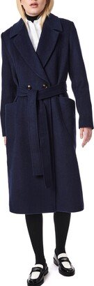 Belted Wool Blend Longline Coat