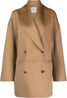 Double-Breasted Wool Coat-CS