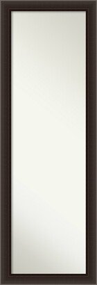 Non-Beveled Wood Full Length On The Door Mirror 51.5 x 17.5 in. - Romano Espresso Frame - Romano Espresso Narrow - 18 x 52 in