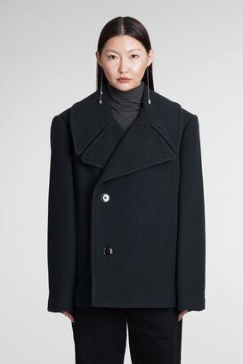 Coat In Green Wool-AA