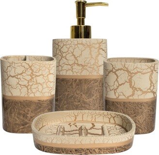 Sweet Home Collections Sweet Home Collection - Parker Bath Accessory Collection, 4 Piece Set