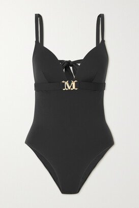 Celine Cutout Embellished Swimsuit - Black