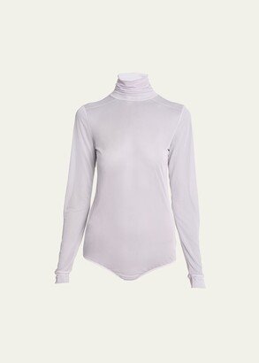 Sheer Turtleneck Bodysuit-AA