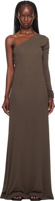 Brown Point Maxi Dress