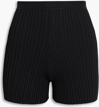 Ribbed-knit shorts