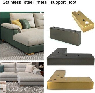 L-Shaped Metal Foot, Cabinet Legs Metal, Stainless Steel Furniture Sofa Table Feet Support Tv Cabinet Raised Foot Pad Pack Of 4