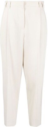 High-Waisted Tailored Trousers-BE