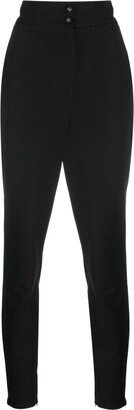 High-Waist Slim-Cut Trousers