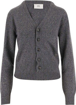 Grey Wool-cashmere Blend Cardigan