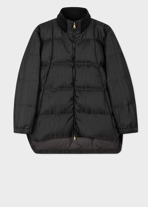 Black 'Shadow Stripe' Down Coat