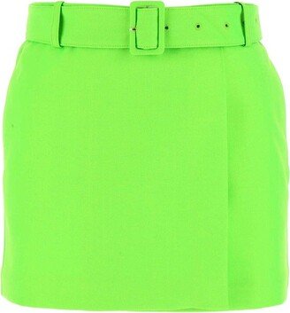 High Waist Straight Hem Mini Skirt-AA