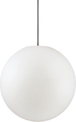 Netlighting Sole 1 Light Medium Outdoor Globe Ceiling Pendant Light White IP44 E27