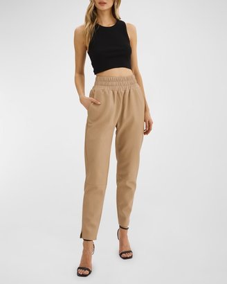 Nineta Cropped Leather Trousers