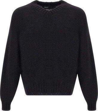 v neck mohair wool and mohair sweater