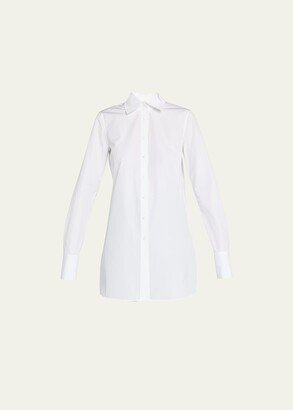 Button-Down Split-Cuff Cotton Shirt