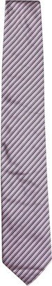 Stripe-Pattern Pointed Tip Tie