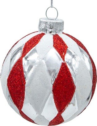 80mm Glass 6 Piece Ball Ornament Set