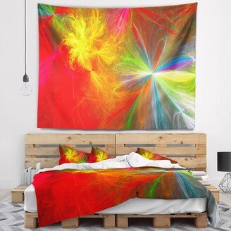 Designart 'Colorful Christmas Spectacular Show' Abstract Wall Tapestry