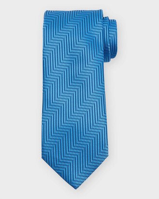 Men's Broken Chevron Jacquard Silk Tie