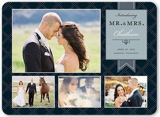 Wedding Announcements: Elegant Introduction Wedding Announcement, Black, Matte, Signature Smooth Cardstock, Rounded