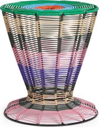 Striped Interwoven Stool-Table