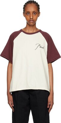 Off-White & Red Raglan T-Shirt