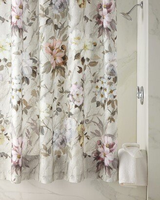 Fresco Fiore Platinum Shower Curtain