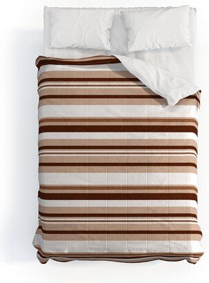 Little Arrow Design Co Multi Stripe Espresso Made To Order Full Comforter Set