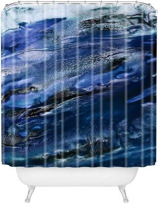 Iris Lehnhardt Floating Blues Shower Curtain Blue