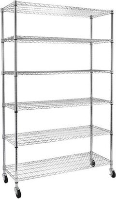 Heavy Duty 6-Shelf Shelving Storage Unit - N/A