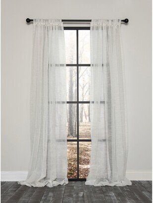 -Adalene Sheer Rod Pocket Curtain Single Panel, 54 by 63-Inch