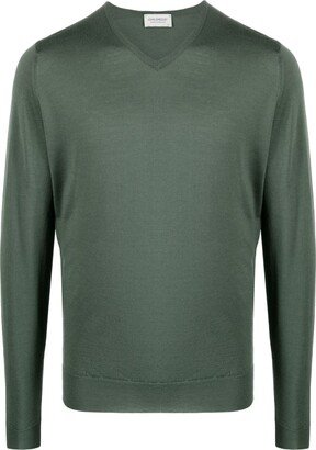 V-neck long-sleeve jumper-AI