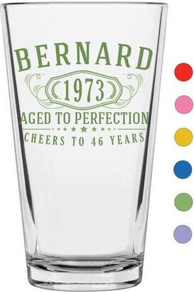 Personalized Printed Pint Glass, Custom Beer Gifts For Him, Birthday Gift, Groomsmen Bernard