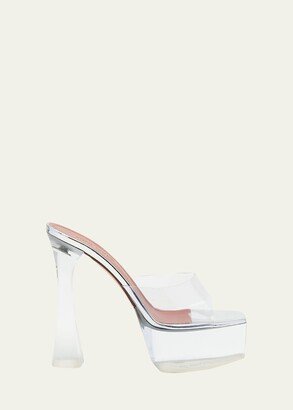 Dalida Transparent Platform Slide Sandals