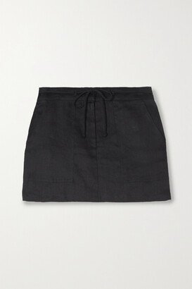 Net Sustain Laurelei Belted Linen Mini Skirt - Black