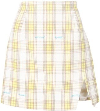 Check-Print Mini Skirt