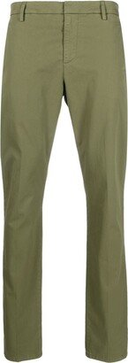 Mid-Rise Stretch-Cotton Trousers