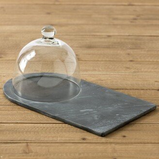 Piedmont Slate Cheese Board With Cloche-AA