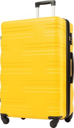 EDWINRAY 28 Carry On Luggage Travel Suitcase Airline Approved, ABS Hardside Expandable Luggage with TSA Lock & Spinner Wheels, Yellow