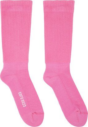 Pink Mid-Calf Socks