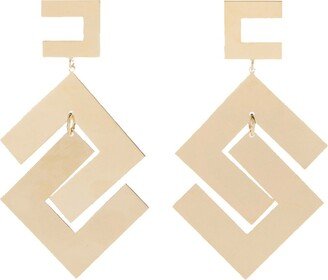 Logo-Pendant Drop Earrings