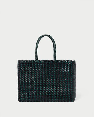 Klara Forest/Black Woven Tote