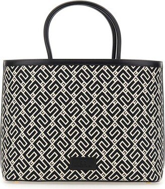 All-Over Jacquard Top Handle Tote Bag