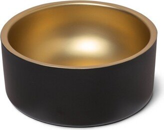 Double Wall Dog Feeding Bowl Black + Brass - Large - Boots & Barkley™