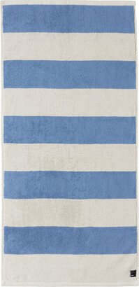 Blue & Off-White Frotte Stripe Hand Towel