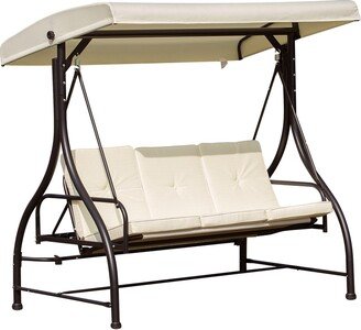 3 Seater Canopy Swing Chair Porch Hammock Bed Rocking Bench