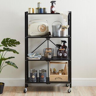 Dunelm 4 Tier Folding Shelves Black