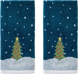 2pc Simple Tree Hand Towel Set